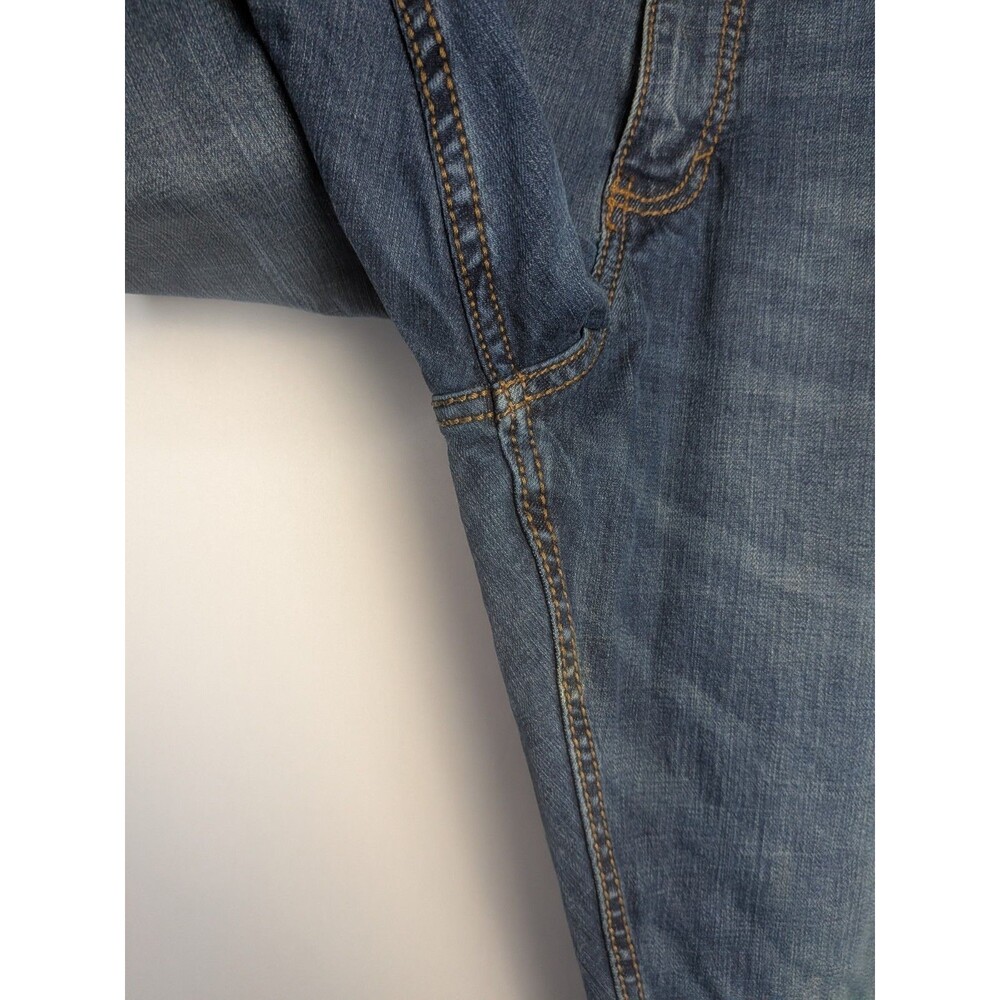 Wrangler Retro Jeans Slim Straight Mens 38x32 Western Medium Wash Stretch - Picture 8 of 13